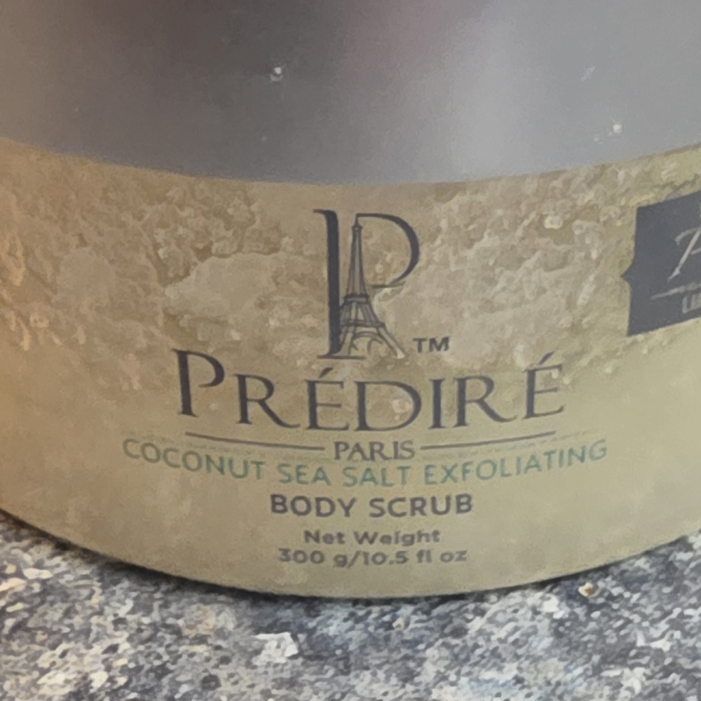 Coconut Sea Salt Exfoliating Body Scrub - Gold and Gray